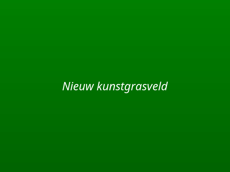 Het nieuwe kunstgrasveld