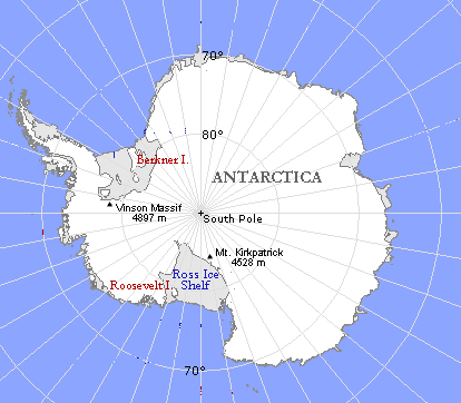 Kaart van Antarctica